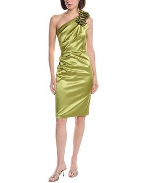Eliza J One Shoulder Rosette Cocktail - Green
