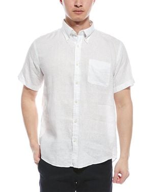 Brooks Brothers Regular Fit Linen Shirt - White