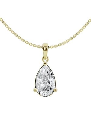 Lab Grown Diamonds 14k 2.00 Ct. Tw. Lab Grown Diamond Solitaire Pendant Necklace - Metallic
