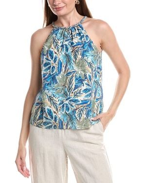Tommy Bahama Frond Grove Poplin Top - Blue