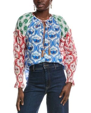 FARM Rio Summer Mix Blouse - Blue