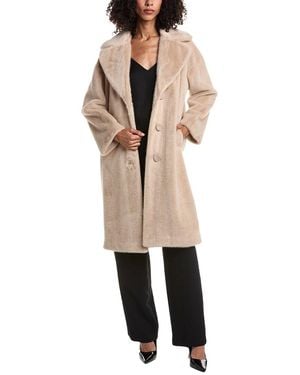 Joseph Ribkoff Faux Fur Coat - Natural