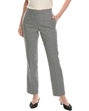 Tahari Straight Leg Wool-Blend Trouser - Gray