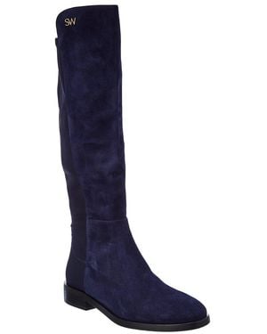 Stuart Weitzman Keelan City Suede To-the-knee Boot - Blue