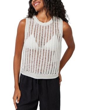 Bella Dahl Crew Neck Vest - White
