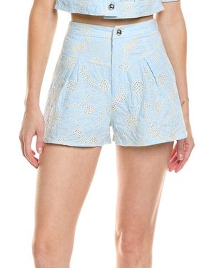 To My Lovers Embroidered Short - Blue