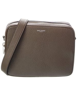 Saint Laurent Small Leather Camera Bag - Brown