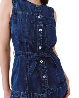 Bella Dahl Seamed Belted Vest - Blue