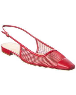 Alexandre Birman Olivia Mesh & Leather Slingback Flat - Pink