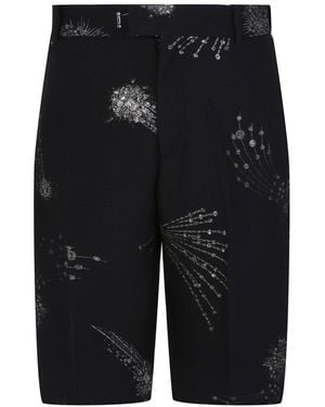 McQueen Embellished Astral Shorts - Black
