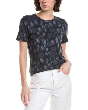 Rag & Bone All Over Leopard Jersey T-Shirt - Blue