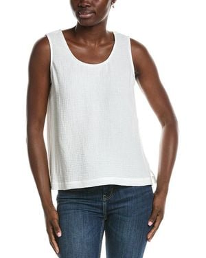 Jones New York Double Gauze Tank - White