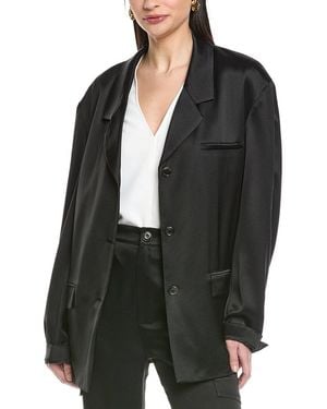 Nanushka Patri Boxy Oversized Blazer - Black