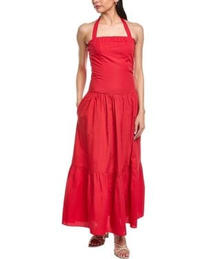 Garrie B Halter Neck Maxi Dress - Red