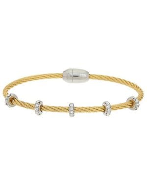 Juvell 18K Plated Cz Bangle Bracelet - Metallic