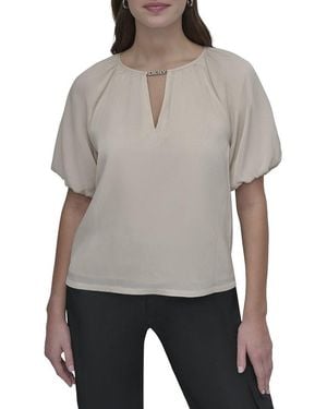 DKNY Puff Sleeve Top - Grey