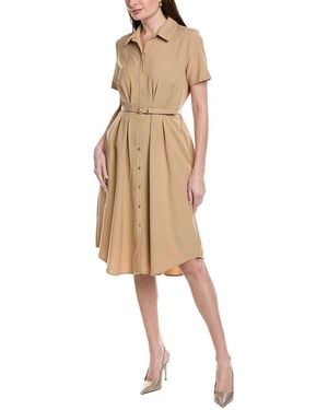 Nanette Lepore Short Sleeve Shirt Dress - Natural