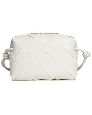 Tiffany & Fred Paris Woven Leather Top Handle Crossbody - Natural