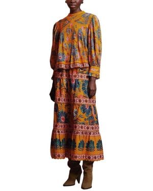 FARM Rio Mica Collar Blouse - Brown