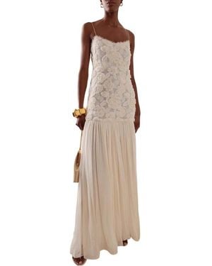 Linda Charm Embellished Maxi Dress - Natural
