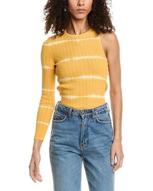 Sandro One-Sleeve Top - Blue