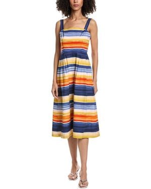 Julia Jordan Poplin Midi Dress - Red