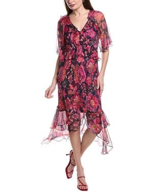 Johnny Was Luxee Silk Maxi Dress - Red