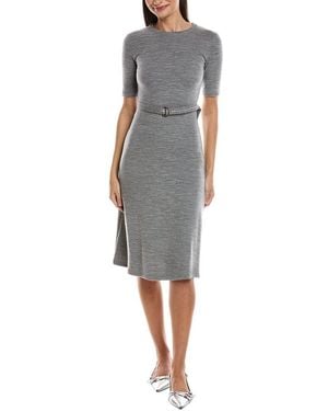 Peserico Wool-Blend Midi Dress - Grey
