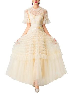 Olivia Taylor Embellished Dress - Natural