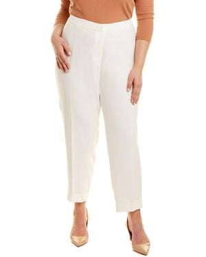 Lafayette 148 New York Plus Clinton Cuffed Pant - White