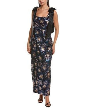 MILLY Kyle Column Gown - Black