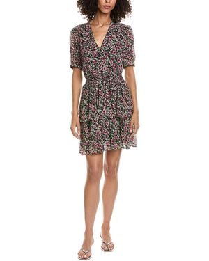 The Kooples Floral Spring Mini Dress - Black