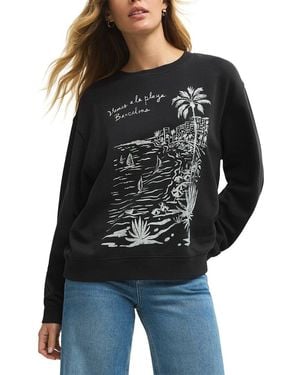 Z Supply La Playa Boyfriend Sweatshirt - Black