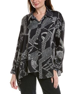 Beulah London Long Sleeve Blouse - Black