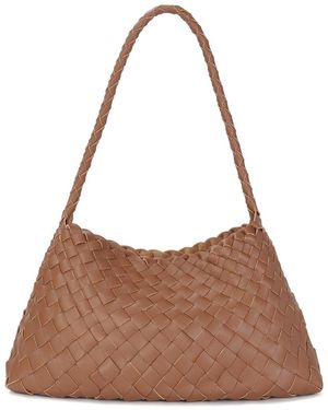 Tiffany & Fred Paris Hand-Woven Leather Shoulder Bag - Brown