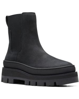 Clarks Orianna2 Top Leather Boot - Black