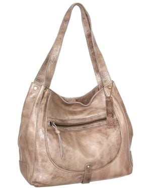 Nino Bossi Braylee Hand-Dyed Vintage Leather Satchel - Natural