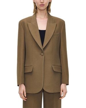 Adam Lippes Brody Wool & Silk-Blend Jacket - Green
