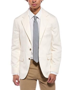 Brunello Cucinelli Silk Blazer - Natural