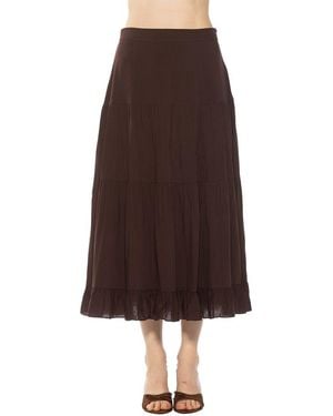 Alexia Admor Amelie A-Line Skirt - Brown