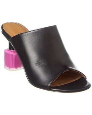Loewe Nail Polish Leather Sandal - Black