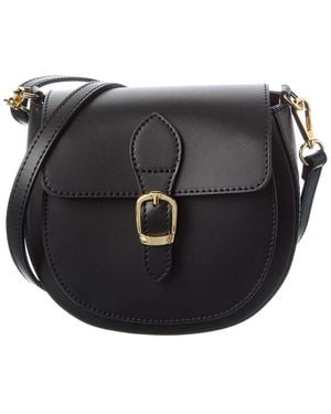 Italian Leather Crossbody - Black