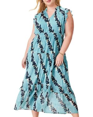 NIC+ZOE Plus Rolling Reef Dress - Blue