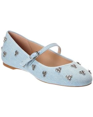 Stuart Weitzman Tammy Denim Mary Jane Ballet Flat - Blue