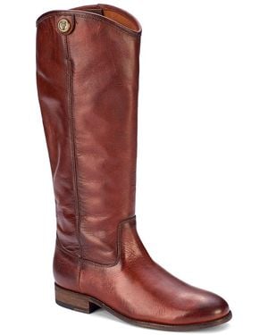 Frye Melissa Button 2 Wide Calf Leather Boot - Red
