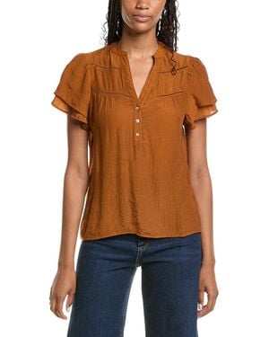 Nanette Lepore Solid Blouse - Orange