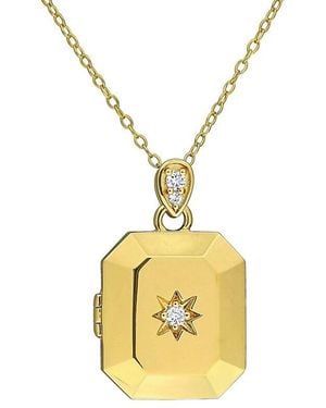 Rina Limor 0.14 Ct. Tw. Created Sapphire Necklace - Metallic