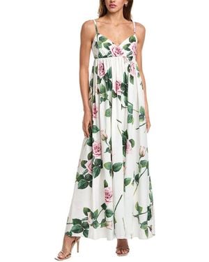 Dolce & Gabbana Empire-Waist Maxi Dress - Green