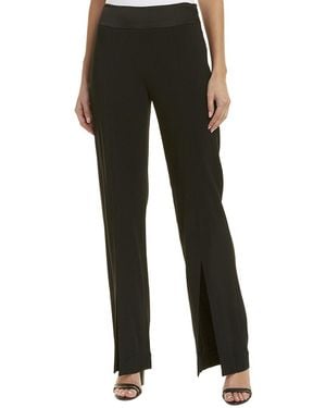 Jonathan Simkhai Satin Combo Front Slit Pant - Black
