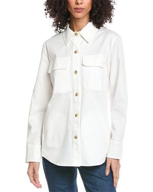 Vince Washed Shirt Jacket - White